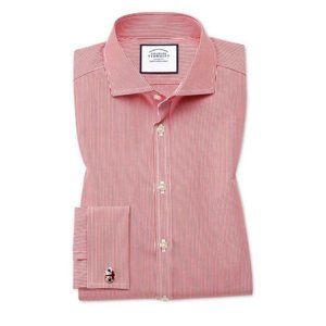 Charles Tyrwhitt Non-Iron Bengal Stripe Shirt -Red